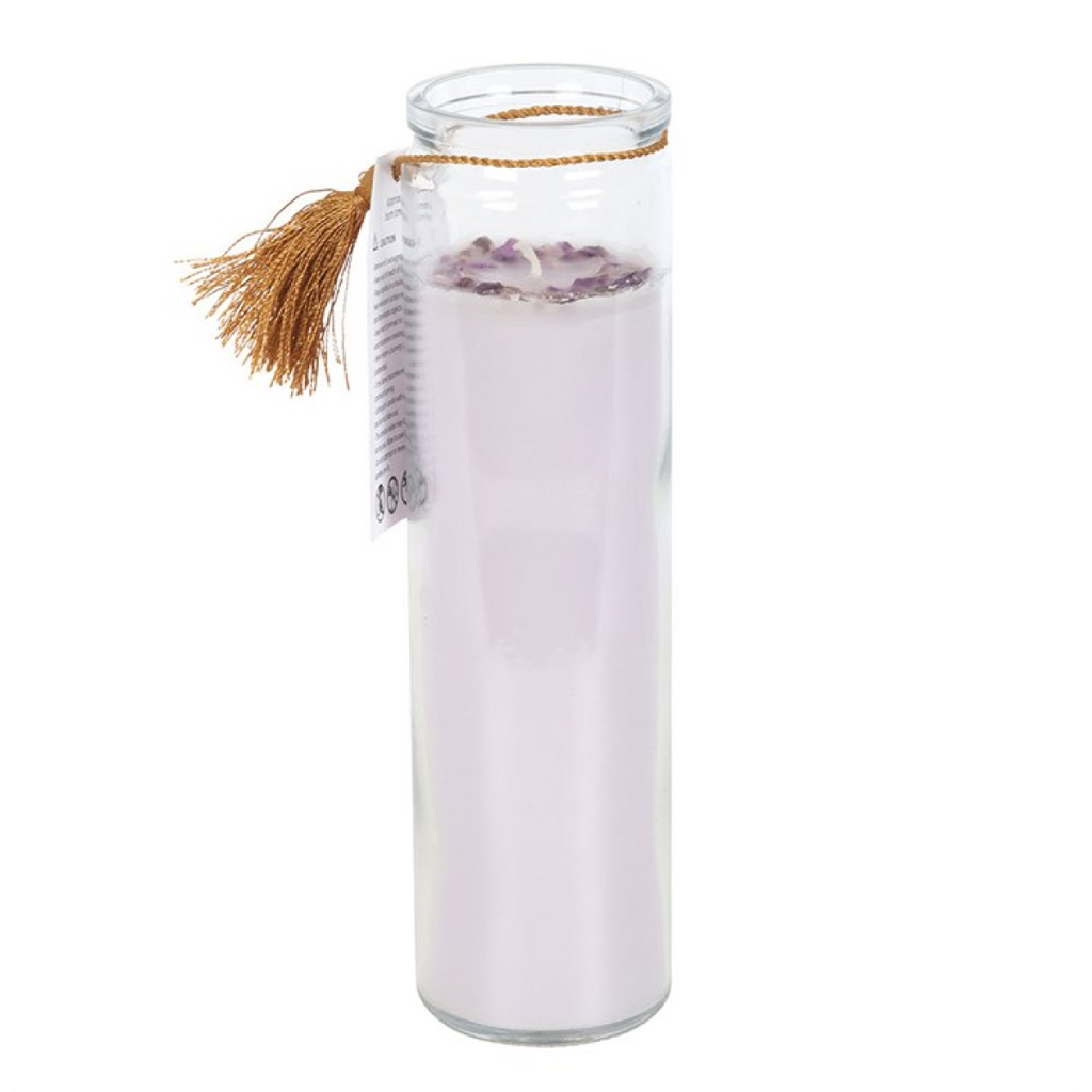 Blackberry Tube Candle with Amethyst Crystals 🇬🇧