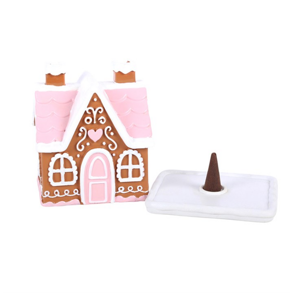 Pink Gingerbread House Incense Cone Burner 🇬🇧