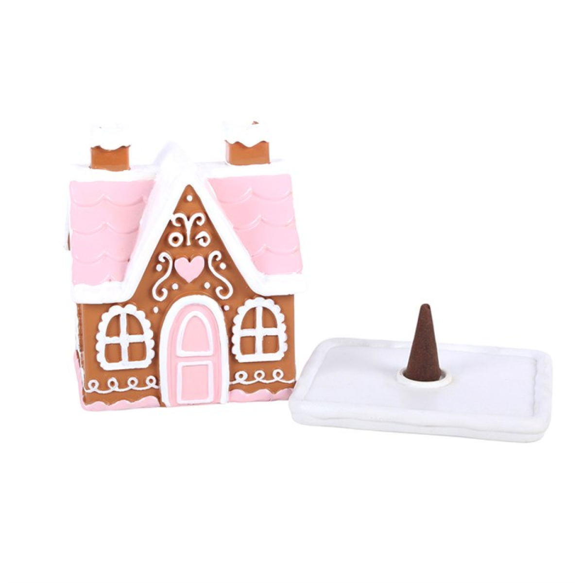 Pink Gingerbread House Incense Cone Burner 🇬🇧