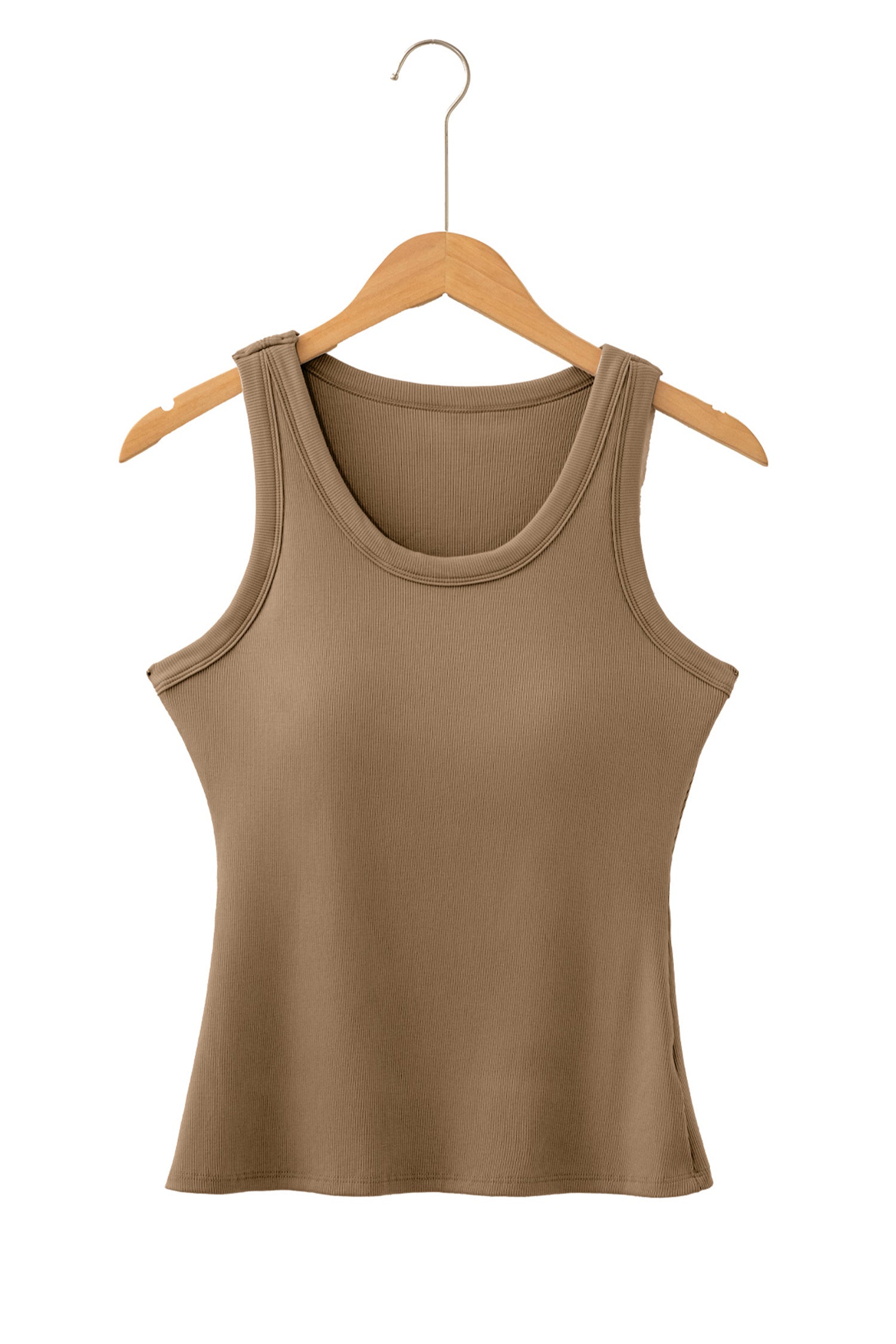 Black Slim Ribbed Padded Tank Top 🇺🇸