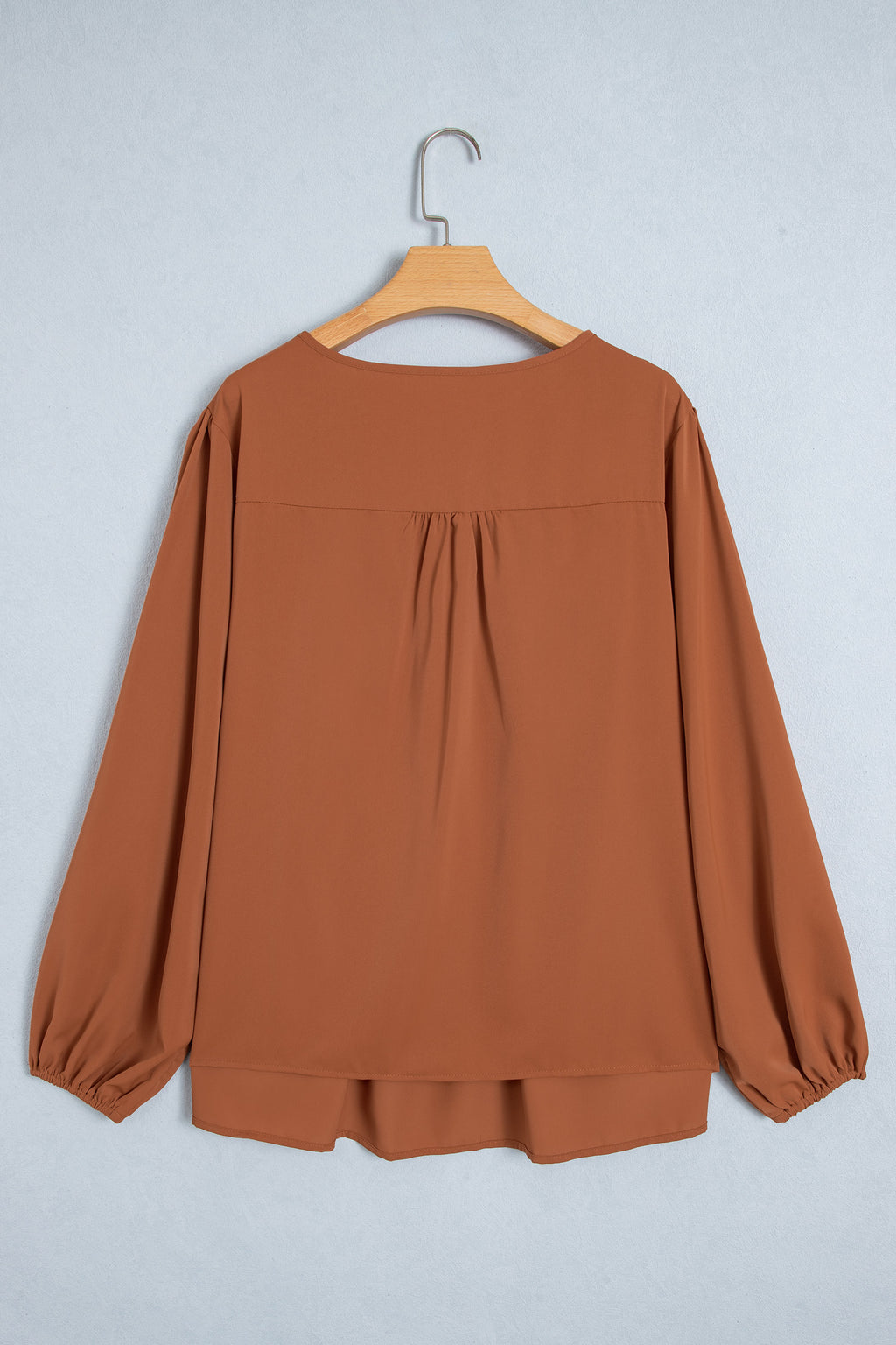 Chestnut Boho V Neck Embroidered Tassel Long Sleeve Plus Size Blouse 🇺🇸