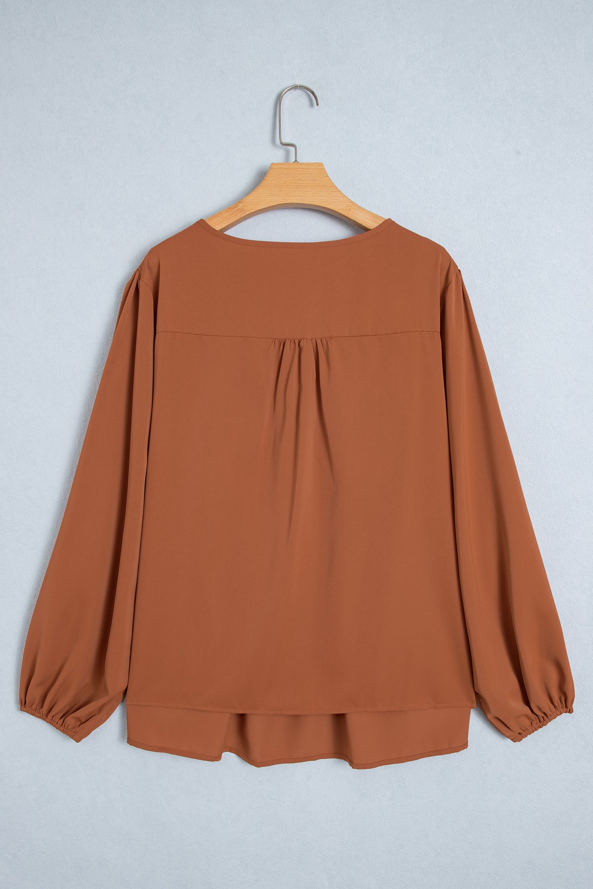 Chestnut Boho V Neck Embroidered Tassel Long Sleeve Plus Size Blouse 🇺🇸