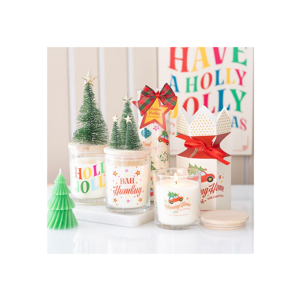 Nostalgic Christmas Print Christmas Pudding Scented Tube Candle 🇬🇧