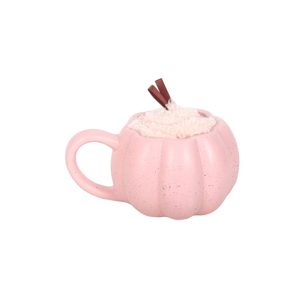 Pink Pumpkin Mug and Socks Set 🇬🇧