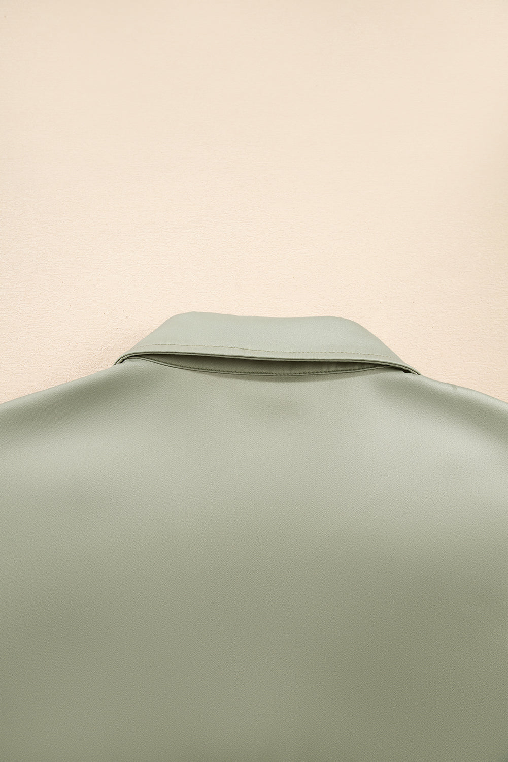 Laurel Green Buttoned Collar Shift T-shirt Mini Dress 🇨🇳