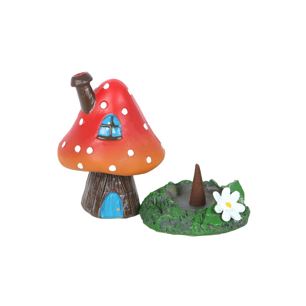 Red Smoking Toadstool Incense Cone Holder 🇬🇧