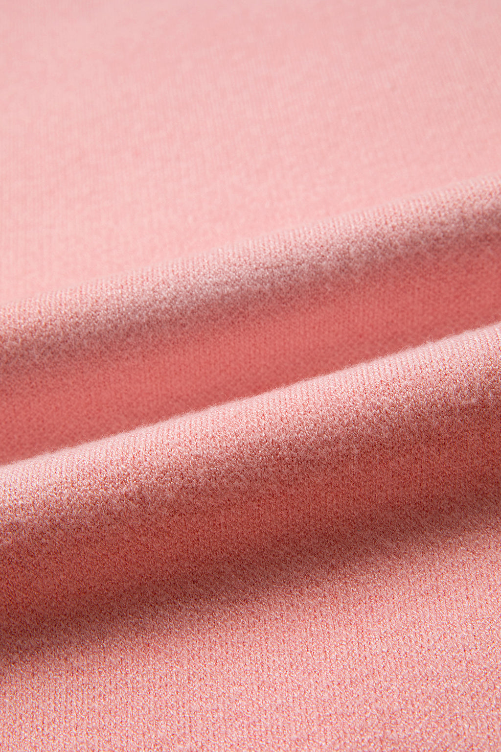 Gossamer Pink Drop Shoulder Round Neck Towel Embroidery Slogan Pullover Sweater 🇺🇸