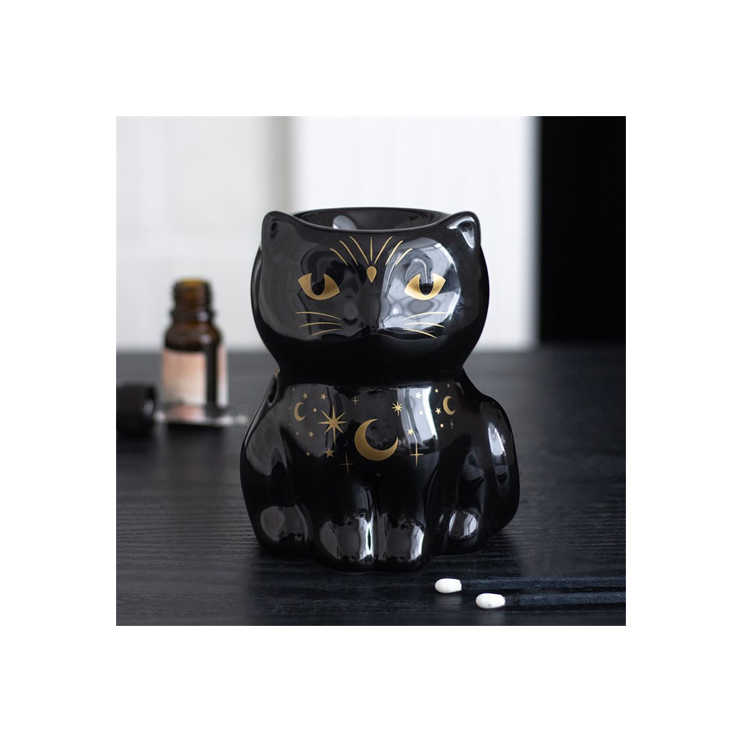 Black Cat Magick Oil Burner 🇬🇧