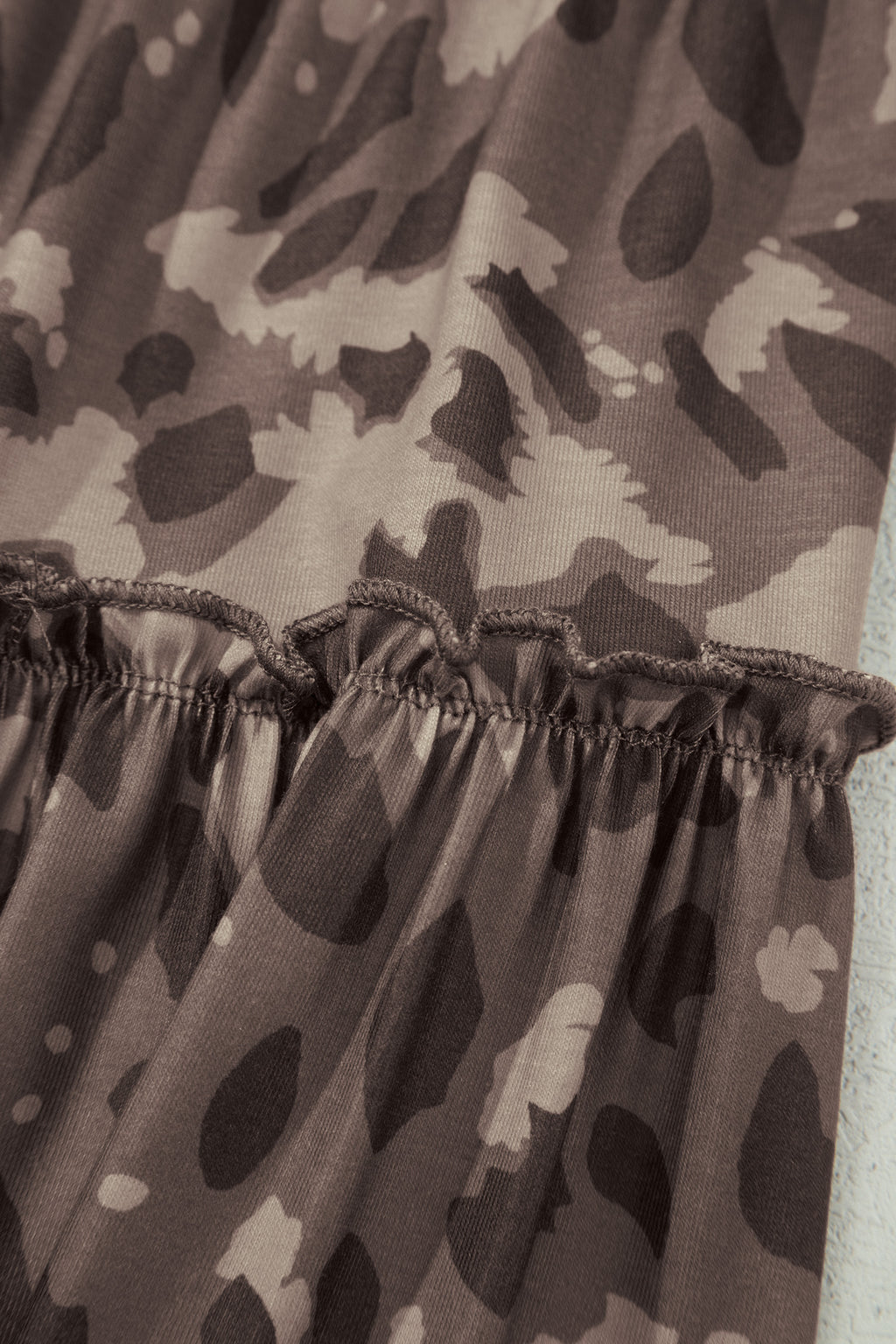 Brown Camo Print Wide Leg Casual Pants 🇺🇸
