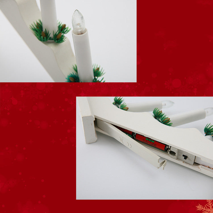 Christmas Window Decorations Wooden Candlesticks 🇨🇳