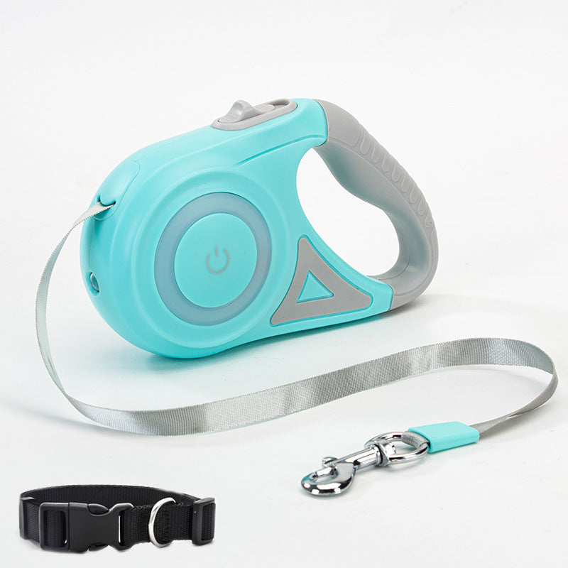 Dog Leash Retractable Leash And Dog Collar Spotlight Automatic Pet Dog Cat Traction Rope For Small Medium Dogs Pet Product 🇨🇳