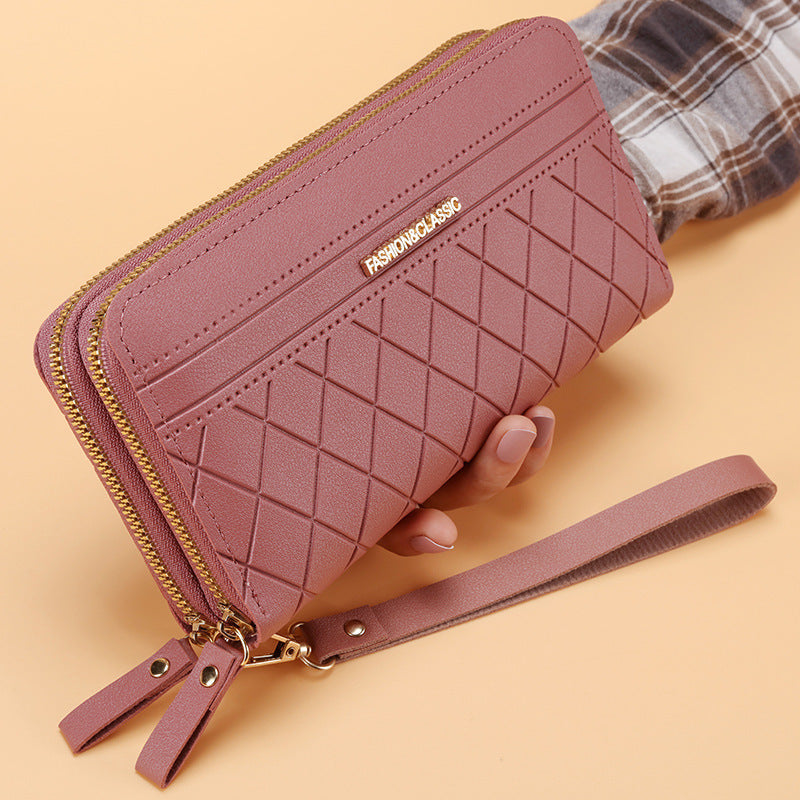 Women's Simple Double Zipper Multiple Card Slots Long Wallet 🇨🇳