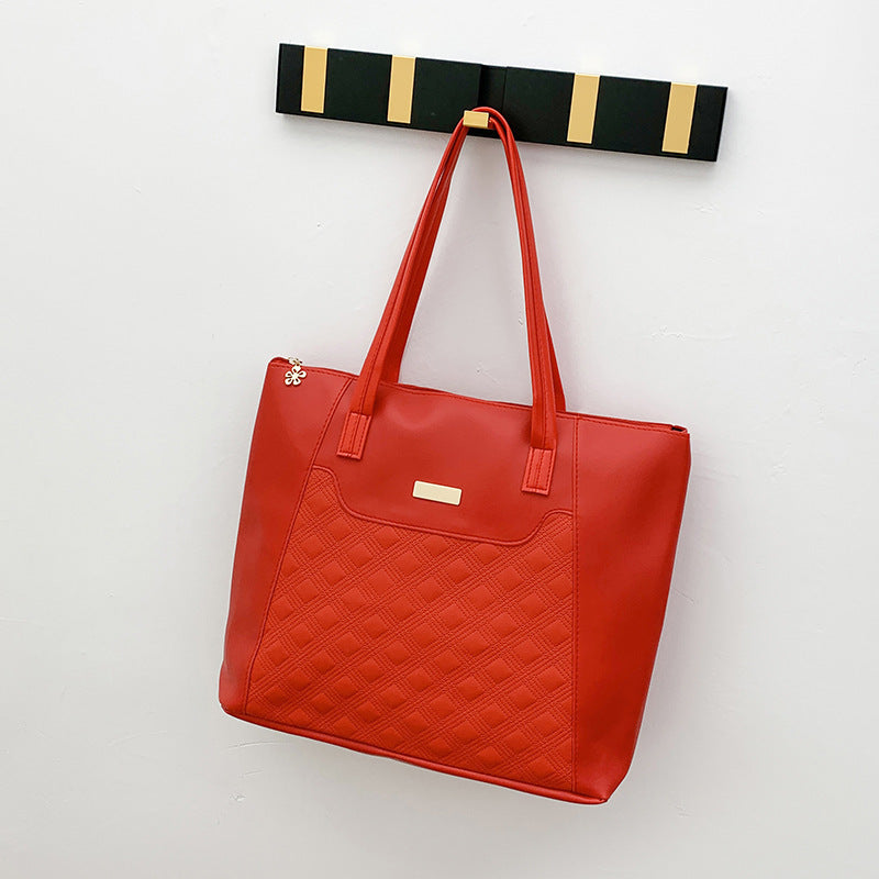 Diamond-Embossed Large-Capacity Tote Bag 🇨🇳