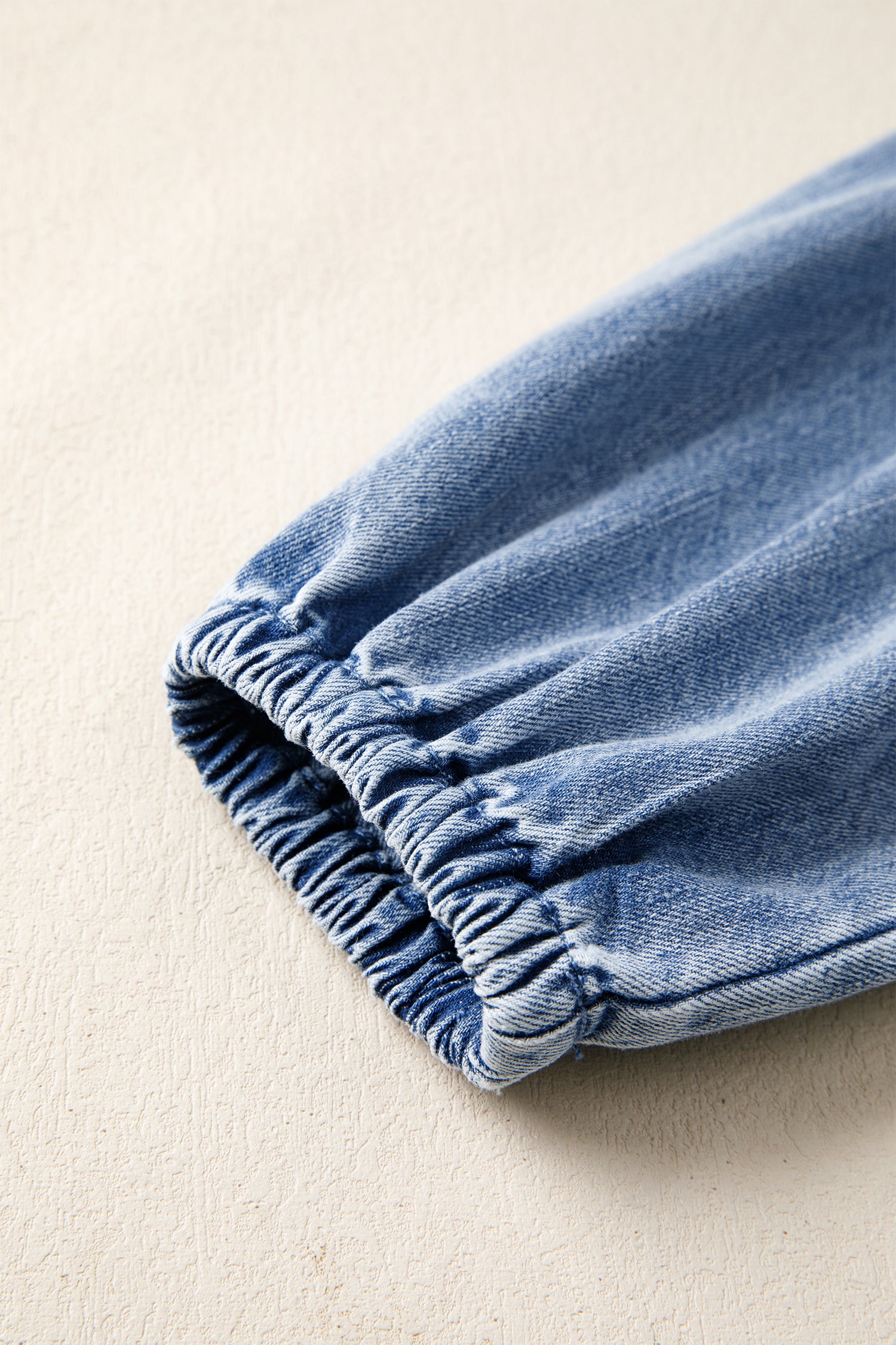 Myosotis Puff Sleeve V Neck Ruffled Loose Denim Mini Dress 🇺🇸
