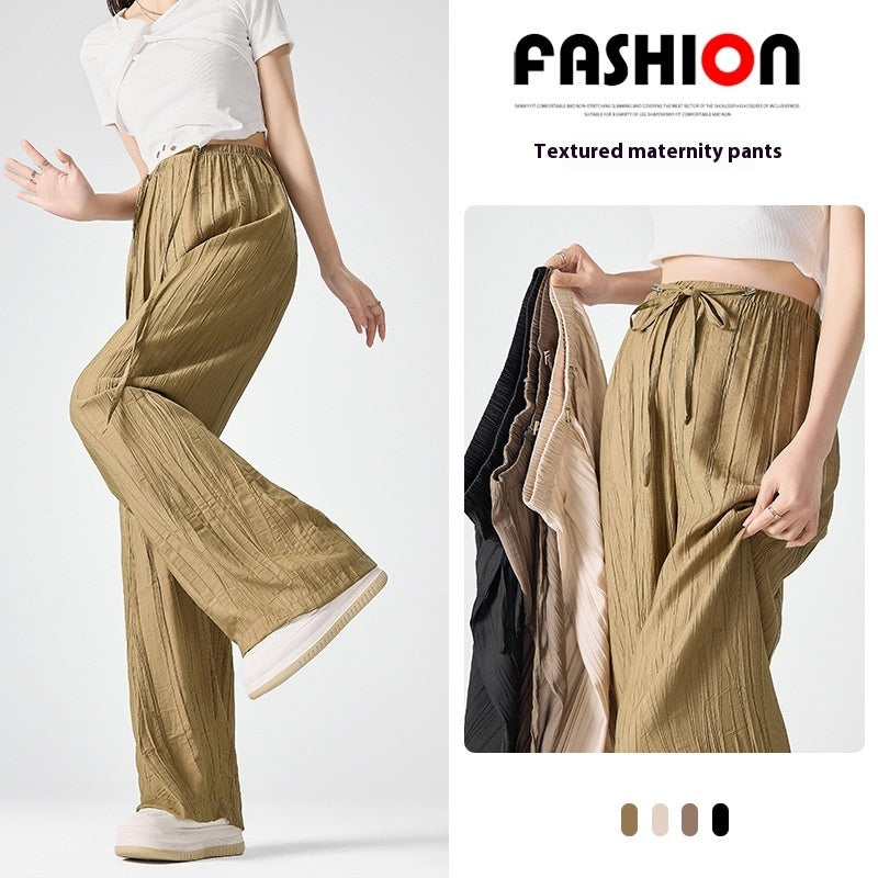 Maternity Pants Drawstring Leisure Straight-leg Pants 🇨🇳