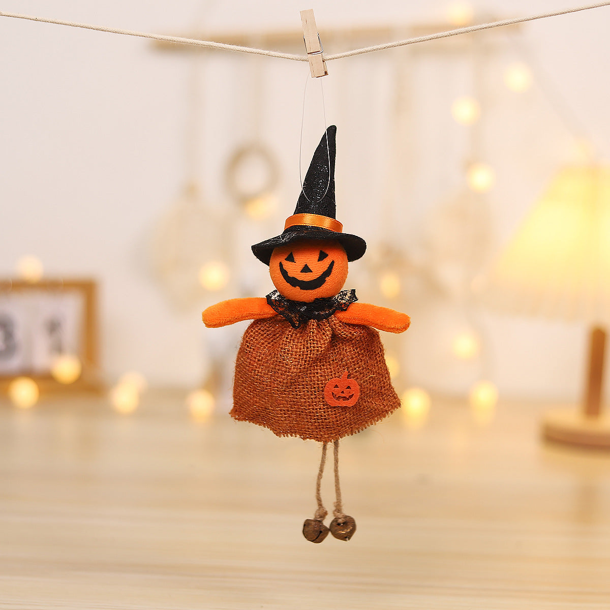 Cartoon Linen Elf Pumpkin Doll Halloween Decoration Pendant 🇨🇳