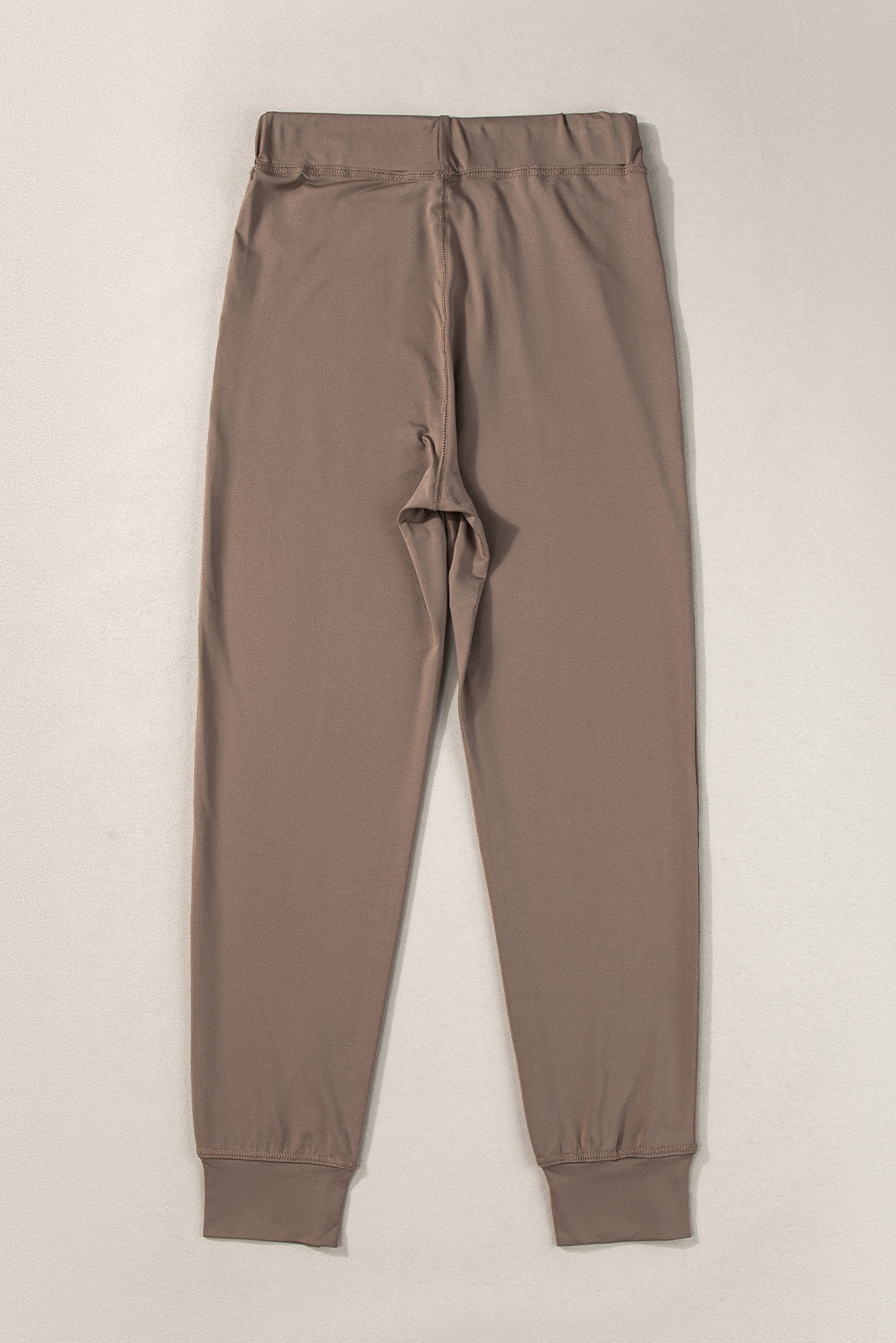 Dark Brown Drawstring Elastic Waistband Pocketed Joggers 🇺🇸