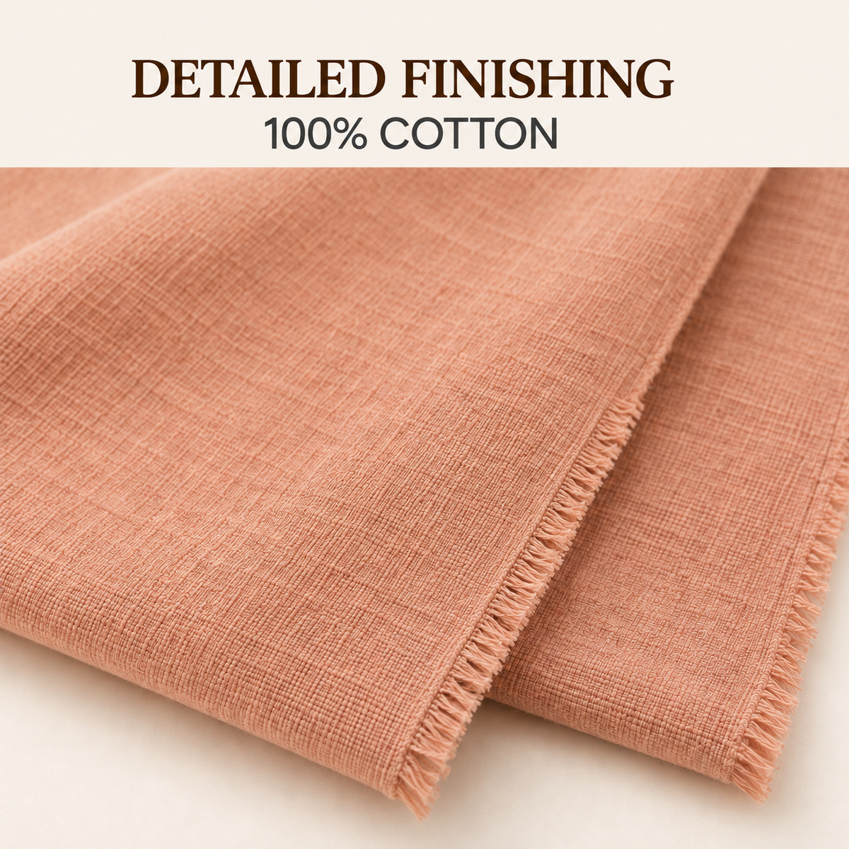 Warm Peach Nude Cotton Scarf – Soft, Comfortable Everyday Essential 🇬🇧