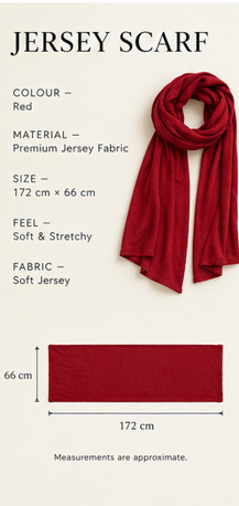 Women Soft Jersey Scarf Stretchy Hijab Wrap Headscarf Deep Red Burgundy Shawl 🇬🇧