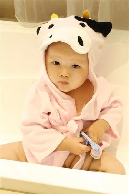 Cartoon Cute Animal Modeling Baby Bath Towels Baby Bathrobes Cotton Children's Bathrobes Baby Hooded 🇨🇳