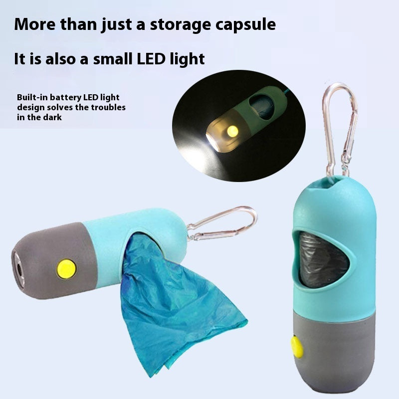 Led Light Pet Waste Bag Dispenser For Dogs Cats Dog Poop Scooper Bags Waste Bags Holder Dispensers Pet Clean Accessories 🇨🇳