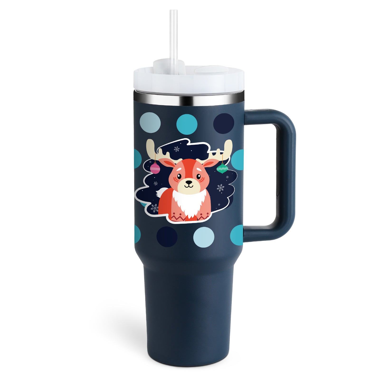 40 Oz Tumbler With Handle Straw Insulated, Stainless Steel,Spill Proof, Vacuum insulated With Lid Tapered 🇨🇳