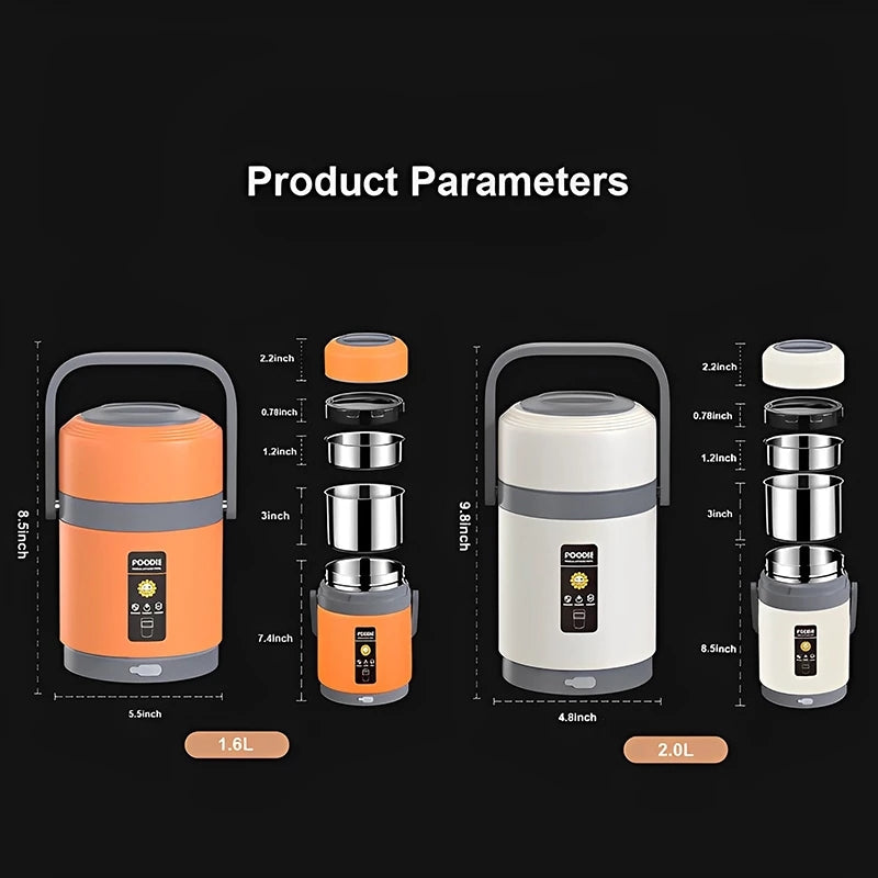 Double layer portable insulated lunch box thermostatic pot 🇨🇳