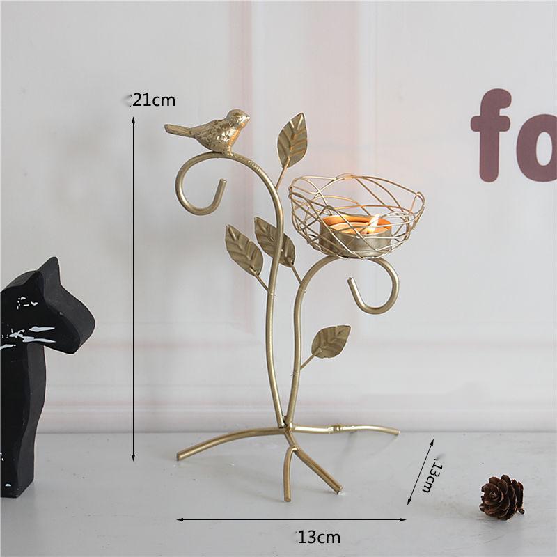 Wrought iron golden bird aroma candle holder 🇨🇳