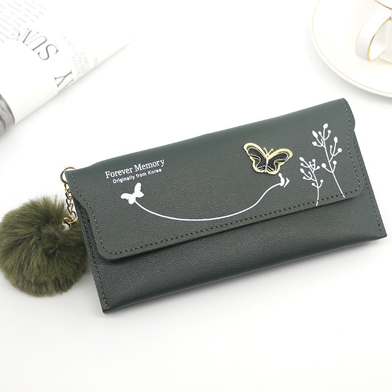 Ladies' Long Wallet With Butterfly Flowers And Simple Loose Change 🇨🇳