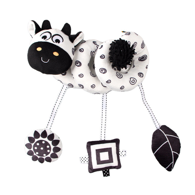 Aipinqi New Early Education Bed Winding Toys Baby Black And White Animal Vision 🇨🇳