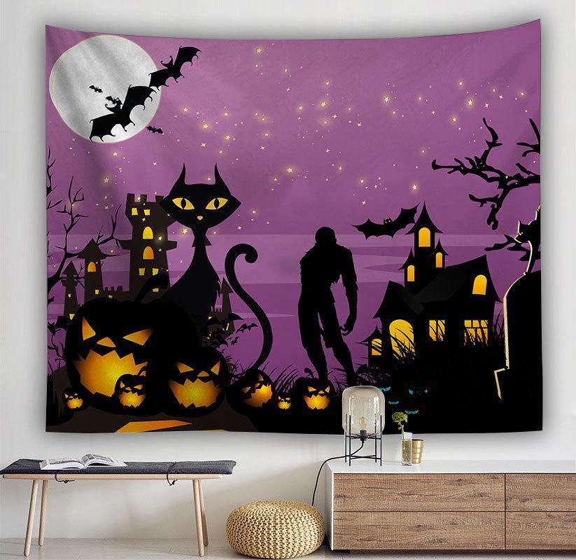 Purple Halloween Tapestry 🇨🇳