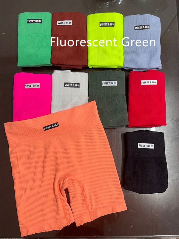 Sports Yoga Suit With Chest Pad Shockproof Beauty Back Hip Withdraw Stretch Sports Women's Shorts 🇨🇳