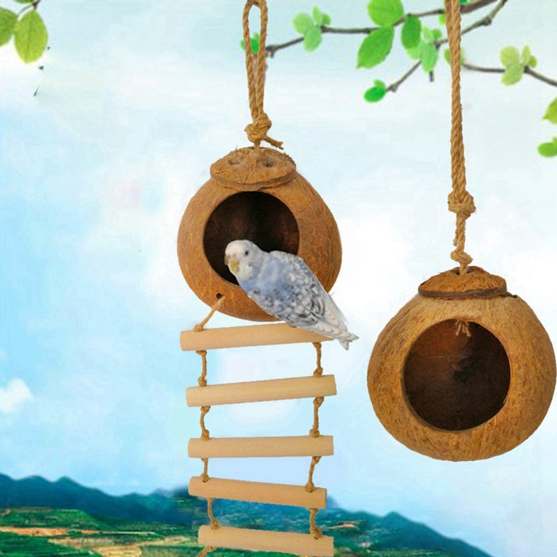 Natural coconut shell bird nest 🇨🇳