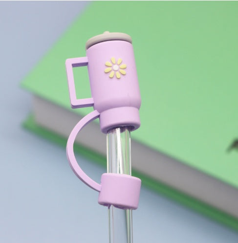Outdoor Cup Lid Straw Cap Silicone Anti-plug Accessories 🇨🇳
