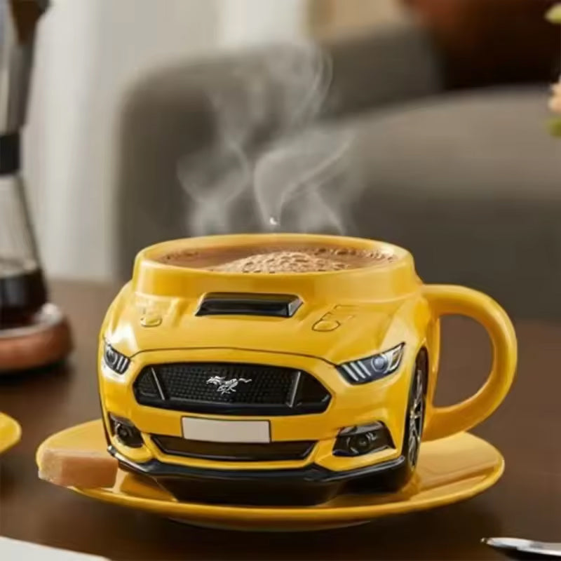 Car-Shaped Stainless Steel Coffee Mug – Handmade, Durable, Novelty Office Cup, Ideal Gift for Car Fans 🇨🇳