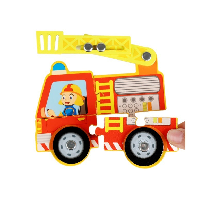 Children Early Childhood Education Develop Wooden Traffic Puzzle Toys 🇨🇳