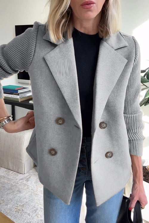 Women's temperament woolen patchwork jacket 🇨🇳