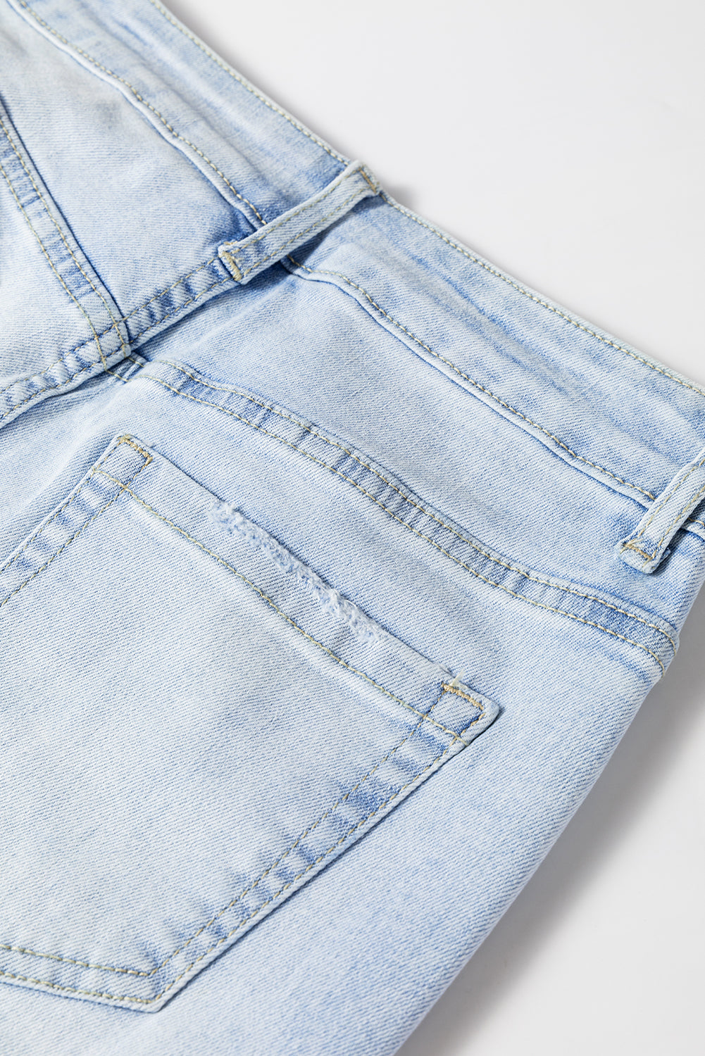 Beau Blue Vintage Light Wash Distressed Flare Jeans 🇨🇳