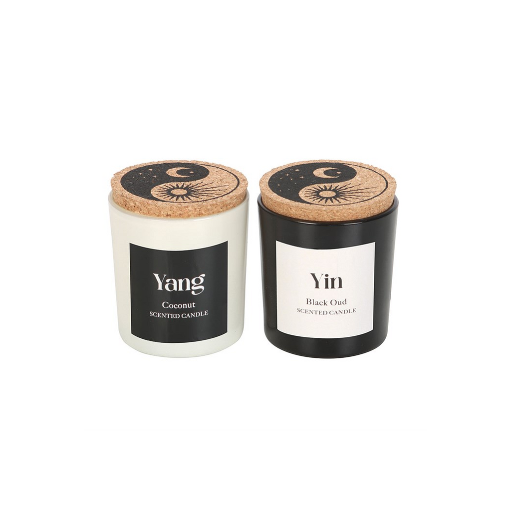 Set of 2 Yin Yang Black Oud and Coconut Candles 🇬🇧