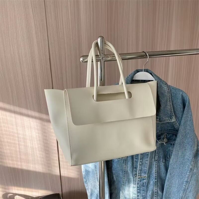 Women Shoulder Bags Large Capacity Simple Retro Tote Bags Solid Color Famous Brand High Quality Bags 🇨🇳