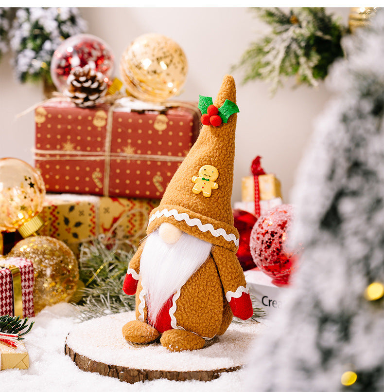 Khaki Gingerbread Man Knitted Doll Ornaments 🇨🇳