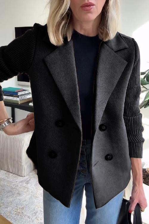 Women's temperament woolen patchwork jacket 🇨🇳