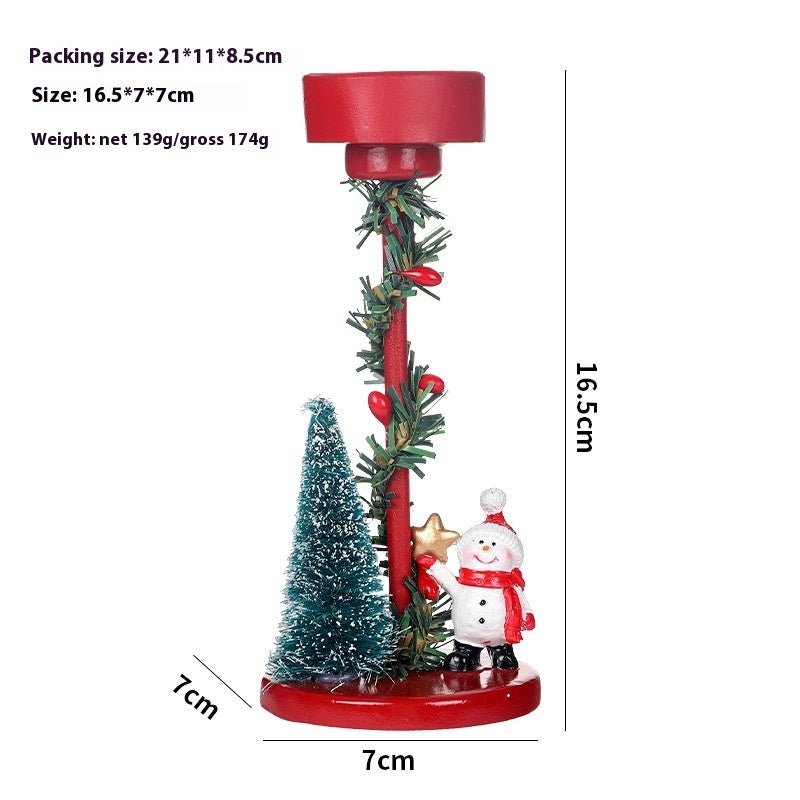 Christmas Decorations Desktop Resin Christmas Tree Elderly Candlestick 🇨🇳