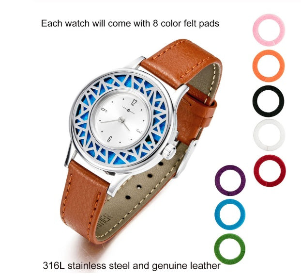 Stainless steel aromatherapy watch 🇨🇳