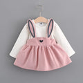 2021 autumn new Korean children's clothing, girls cute rabbit dress, baby baby princess dress 916 🇨🇳