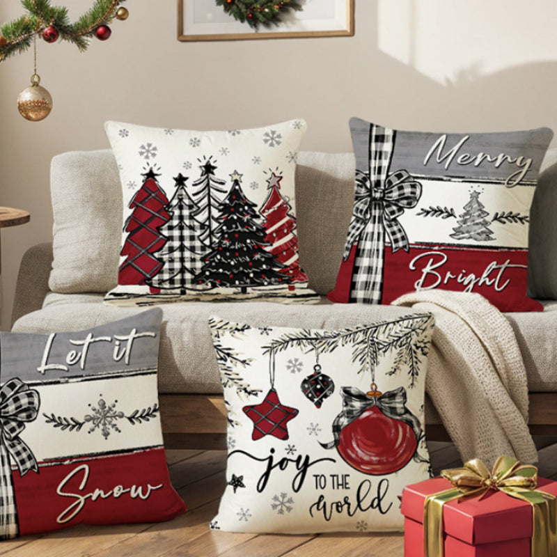 Christmas Cushion Cover Pillowcase Merry Christmas Decor For Home 🇬🇧