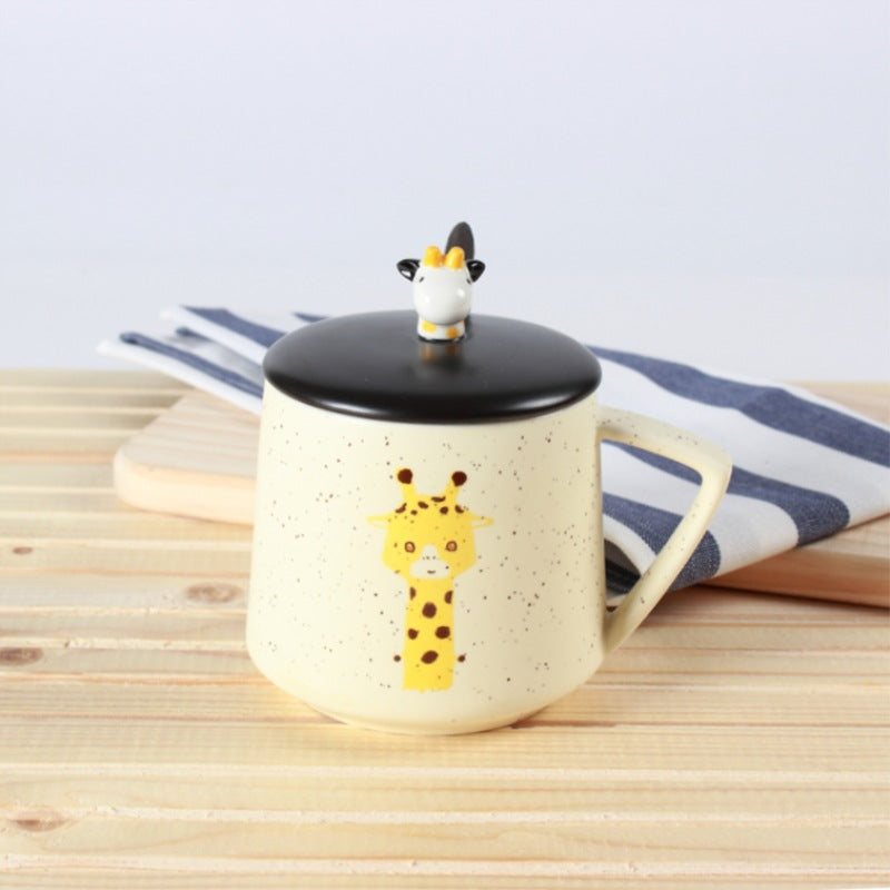 Creative Cartoon Ceramic Cup Hand Drawn Cute Giraffe 🇨🇳
