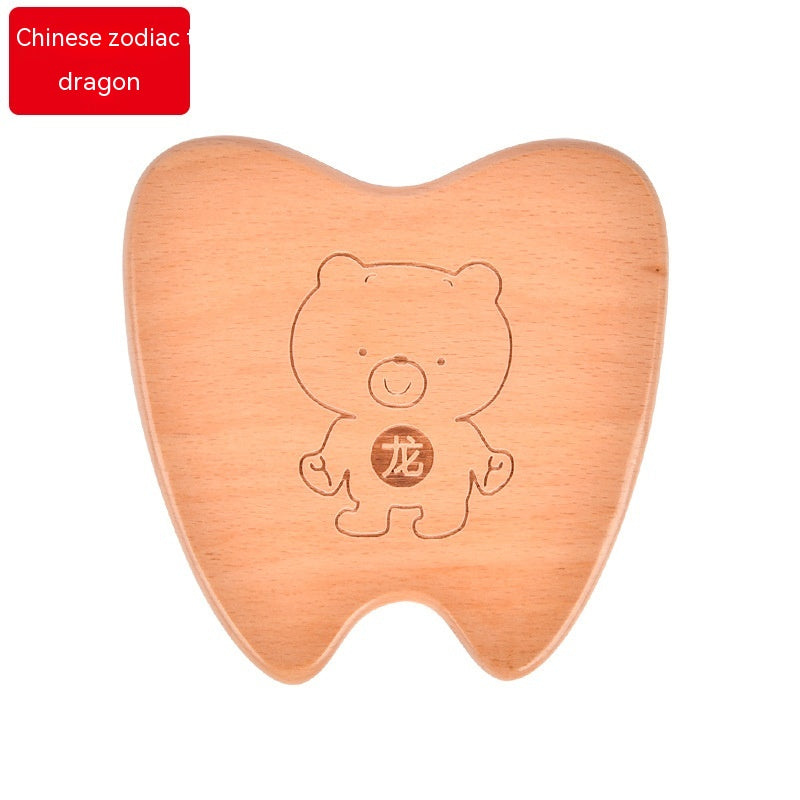 Wooden Baby Souvenir Cartoon tooth holder 🇨🇳