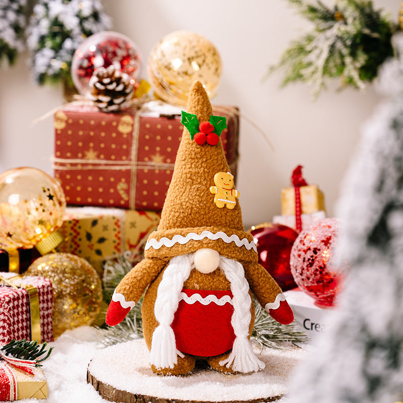 Khaki Gingerbread Man Knitted Doll Ornaments 🇨🇳