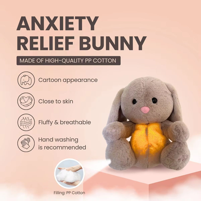 Breathing Rabbit Soothing Sensory Plush Toy With Relieve Anxiety Bunny Comforter Breathes For Newborn Baby 🇨🇳